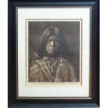 RICHARD CURTIS 'Chideh-Apache', original 1903 photogravure, printed by John Andrew & Son,