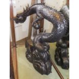 DRAGON FOUNTAIN, bronze, 60cm H x 55cm.