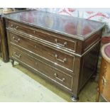 COMMODE, Louis XVI mahogany and brass mounted circa 1790,