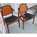 ARNE VODDER DINING CHAIRS, a set of five, circa 1957 for France and Sons teak (with faults).