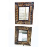 VENETIAN WALL MIRRORS, a pair,