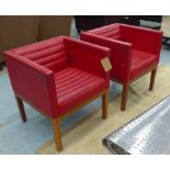 LINLEY DICE CHAIRS, a pair, by David Linley, 72cm H.