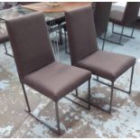 B&B ITALIA WITH MAXALTO SOLO DINING CHAIRS, a set of eight, Antonio Citterio, 90cm H.