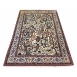 VERY FINE ISPHAHAN CARPET, 218cm x 140cm.