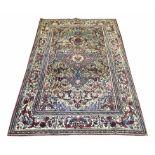 ANTIQUE PERSIAN ISPHAHAN RUG, 205cm x 137cm,