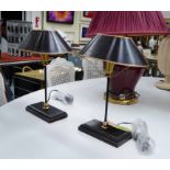 BOILLOT STYLE TABLE LAMPS, a pair, 42cm H x 32cm W.