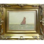 WILLIAM STEPHEN TOMKIN (British 1861-1940) 'Sailing off', 1913, watercolour,