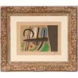 JOAN MIRO 'Oiseaux dans un Paysage', 1960, pochoir in colours, stamped signature,