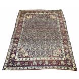 ANTIQUE TEHRAN RUG, 195cm x 136cm,