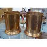 CHAMPAGNE BUCKETS, a pair, vintage style gilt finish, 32cm H.