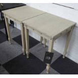 JUSTIN VAN BREDA THOMAS SIDE TABLES, a near pair, 77cm H.