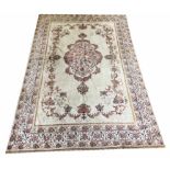 VERY FINE PERSIAN SILK RUG, 206cm x 133cm.