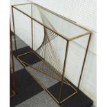 CONSOLE TABLE, 1960's Italian style, 82cm H x 107cm W x 30.5cm D.