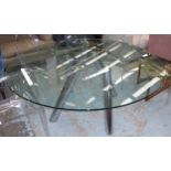 DINING TABLE, contemporary Continental style design, 180cm Diam x 77cm H.