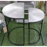 NEST OF TWO TABLES, contemporary Italian style, 56cm H tallest.