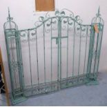 GARDEN GATE, French provincial inspired, verdigris finish, 140cm approx.