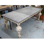 DINING TABLE, French provincial style, zinc, 200cm x 100cm x 76cm h.