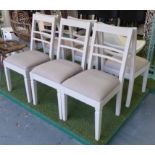 FRANK HUDSON BRONTE DINING CHAIRS, a set of six, 91cm H.