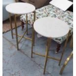 SIDE TABLES, a pair, 1950's French style, 63cm H.