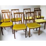 DINING CHAIRS, a set of eight,