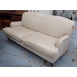 SOFA, Howard style, stone coloured upholstery, 185cm W.