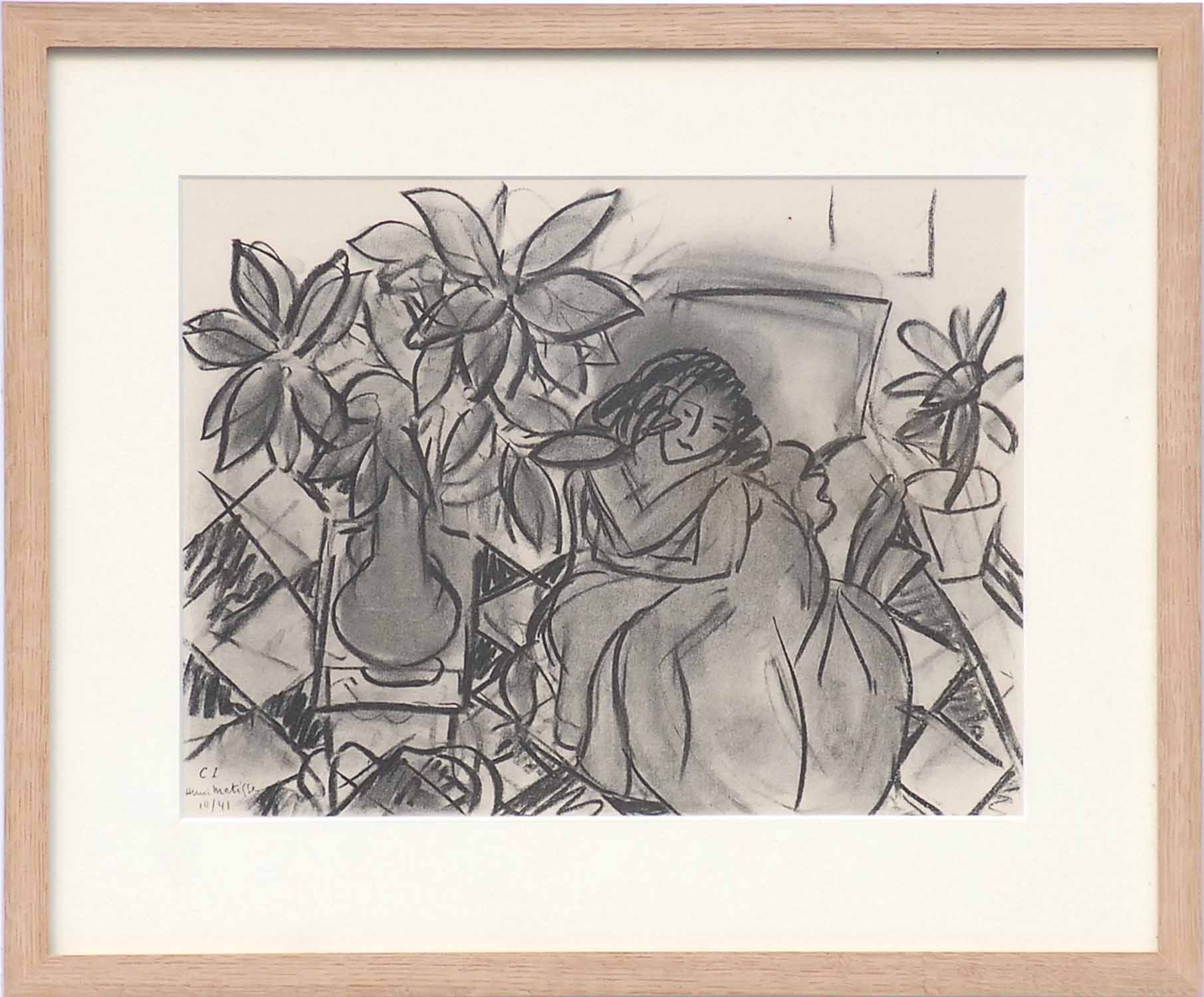 HENRI MATISSE 'C1', very rare collotype on velin d'arches Edition 30,