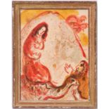 MARC CHAGALL 'Rachel Hides her Father's Household Gods', 1960, original lithograph Bible suite,