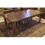 DINING TABLE, Victorian style mahogany with one extra leaf, 76cm H x 112cm x 154cm L,