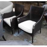 ARMCHAIRS, a pair, contemporary Campaign style, 93cm H.