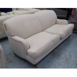 SOFA, Howard style, stone coloured upholstery, 185cm W.