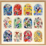 MARC CHAGALL 'The Twelve Tribes of Israel', 1962, twelve lithographs, printed by Mourlot,