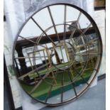 ORANGERY WALL MIRROR, French provincial inspired, 100cm Diam.