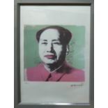 ANDY WARHOL 'Mao', lithographic print, on Arches paper,