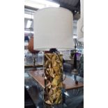 TABLE LAMP, with shade, 1960's French inspired, 65cm H.