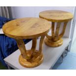 OCCASIONAL TABLES, a pair, Art Deco style, 60cm diam x 57cm H.