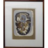 GEORGE BRAQUE 'Sunflowers', lithograph in colours, 45cm x 33cm, framed and glazed.