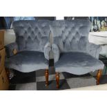 ARMCHAIRS, a pair, English style, 100cm H.