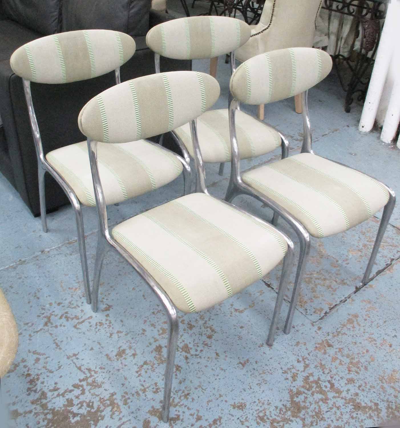 GAZELLE CHAIRS, a set of four, 1950s American style, 45cm W.