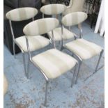 GAZELLE CHAIRS, a set of four, 1950s American style, 45cm W.