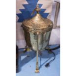 FRENCH LIDDED URN, brass of substantial proportions, 74cm H x 40cm W.