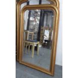 MIRROR, bevelled French style gilded frame, 139cm x 89cm.