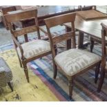 DINING CHAIRS, a set of six, including two carvers,