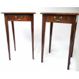 BEDSIDE TABLES, a pair,