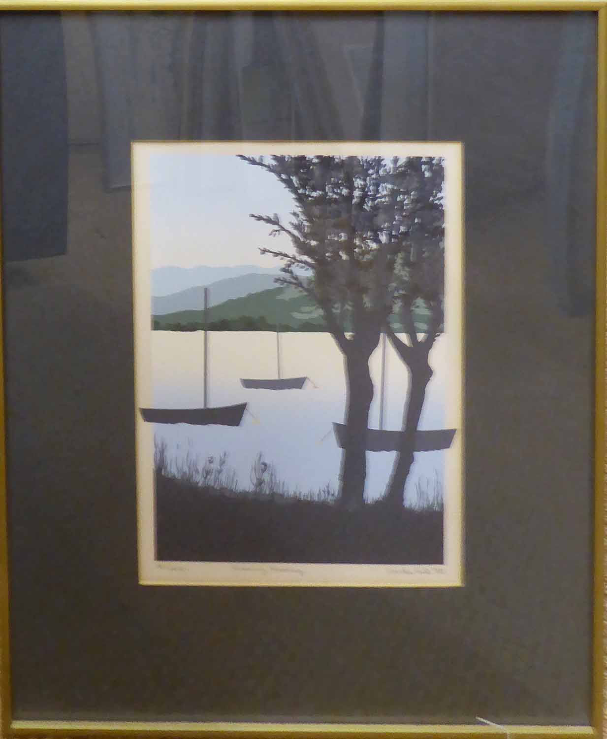 A SET OF THREE LITHOGRAPHS, of Landscapes, by LINDA HILL, MIKE SIBTHORP and BOB SAUNDERS, - Image 3 of 5