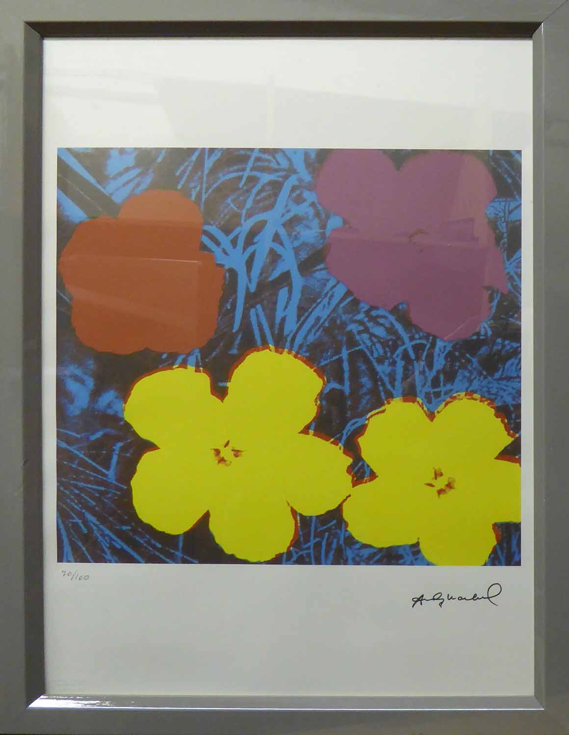 ANDY WARHOL 'Flowers', lithographic print, on Arches paper,