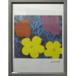 ANDY WARHOL 'Flowers', lithographic print, on Arches paper,