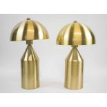 AFTER VICO MAGISTRETTI ATOLLO STYLE TABLE LAMPS, a pair, 47cm H.