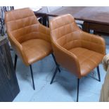 AARK DINING CHAIRS, a set of four, 1960's Italian style, 85cm H.
