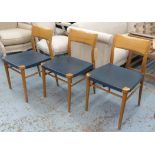 WILKHAHN MODEL 351 DINING CHAIRS, by George Leowald, a set of three, 80cm H.