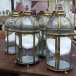 LANTERNS, a set of four, French style, 55cm H.